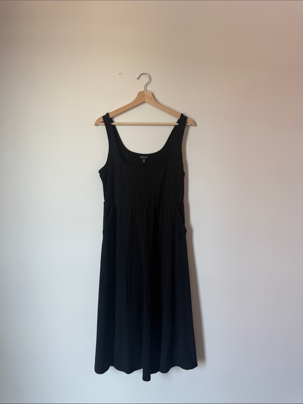 Torrid Black Midi Dress With Pockets